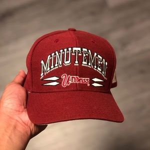 Vintage Umass Minutemen Diamond Spike Logo Athletic Snapback Hat